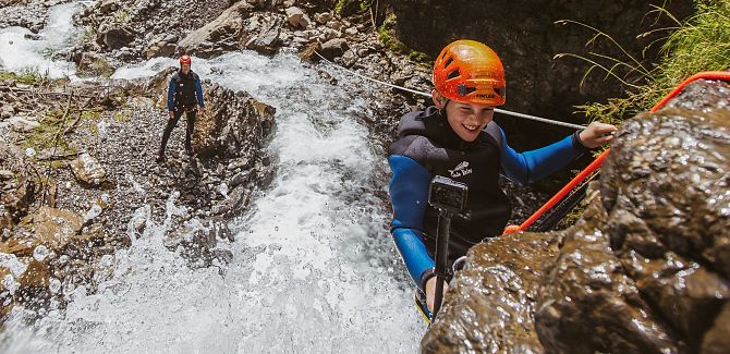 Canyoning in Warth-Schröcken.