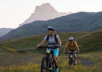 Biking in Warth-Schröcken.