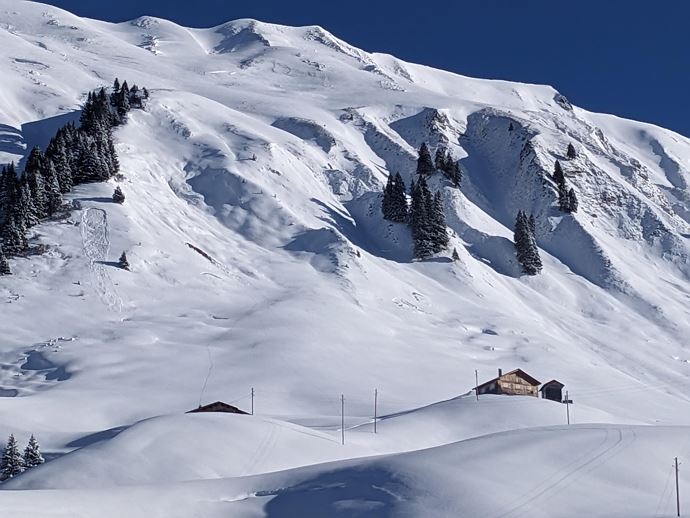 Winterlicher Ausblick aus der Wohnung