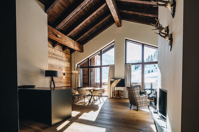 AlpenParks Arlberg Penthouse Wohnbereich