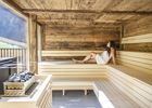 Sauna im Wellnessbereich im Berghaus Schröcken